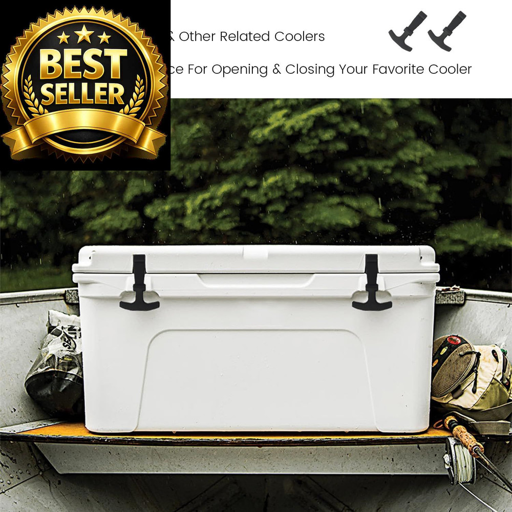 Omoojee Replacement Lid Latches, 2 Pack, Compatible with Yeti Medium, Black