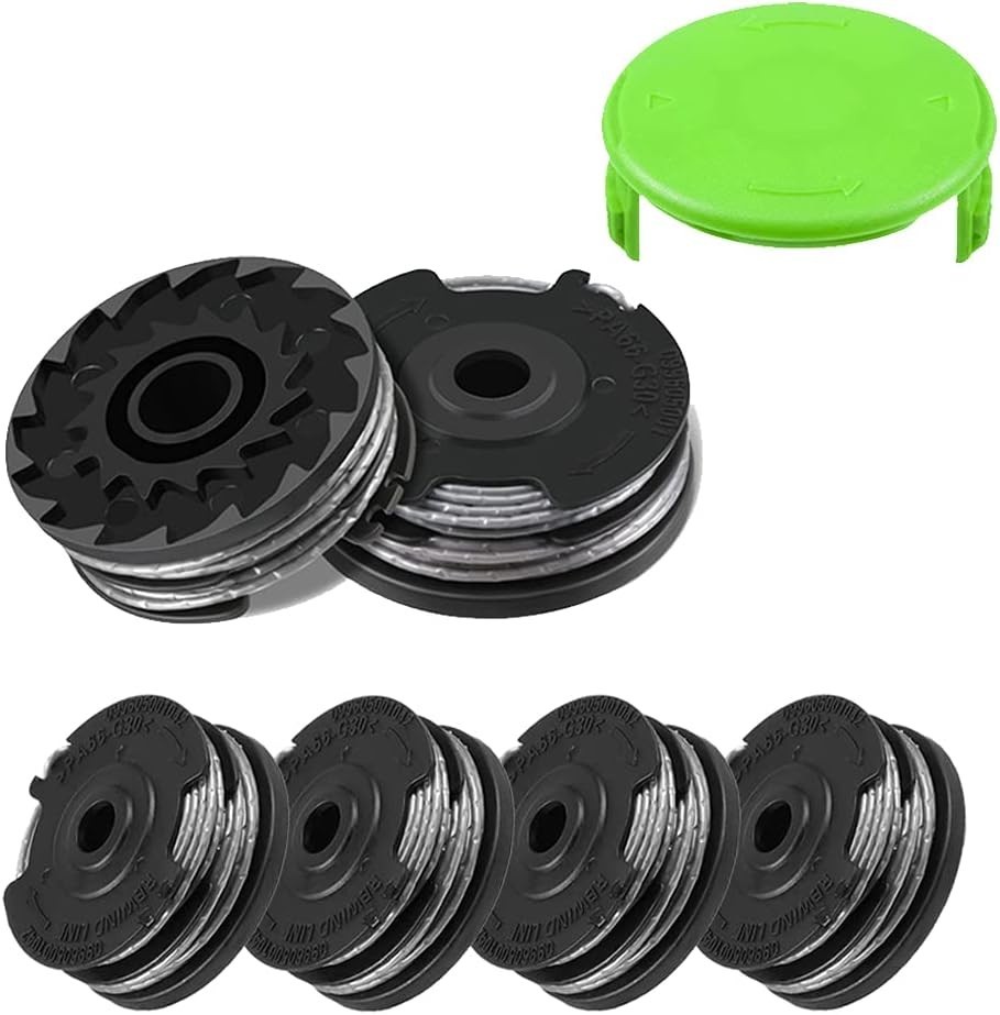 Dual Line Trimmer Replacement Spool 20ft 6-Pack for Greenworks String Trimmers