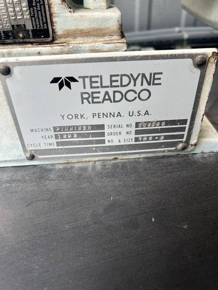 Teledyne Readco TR8-8 Batch Type Pin Mixer