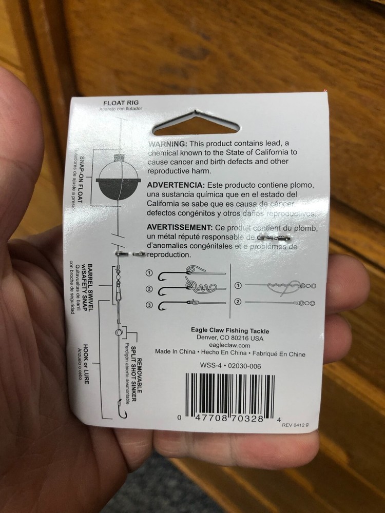 Eagle Claw Removable Split Shot Sinkers, Size 4, Qty 15 per pack