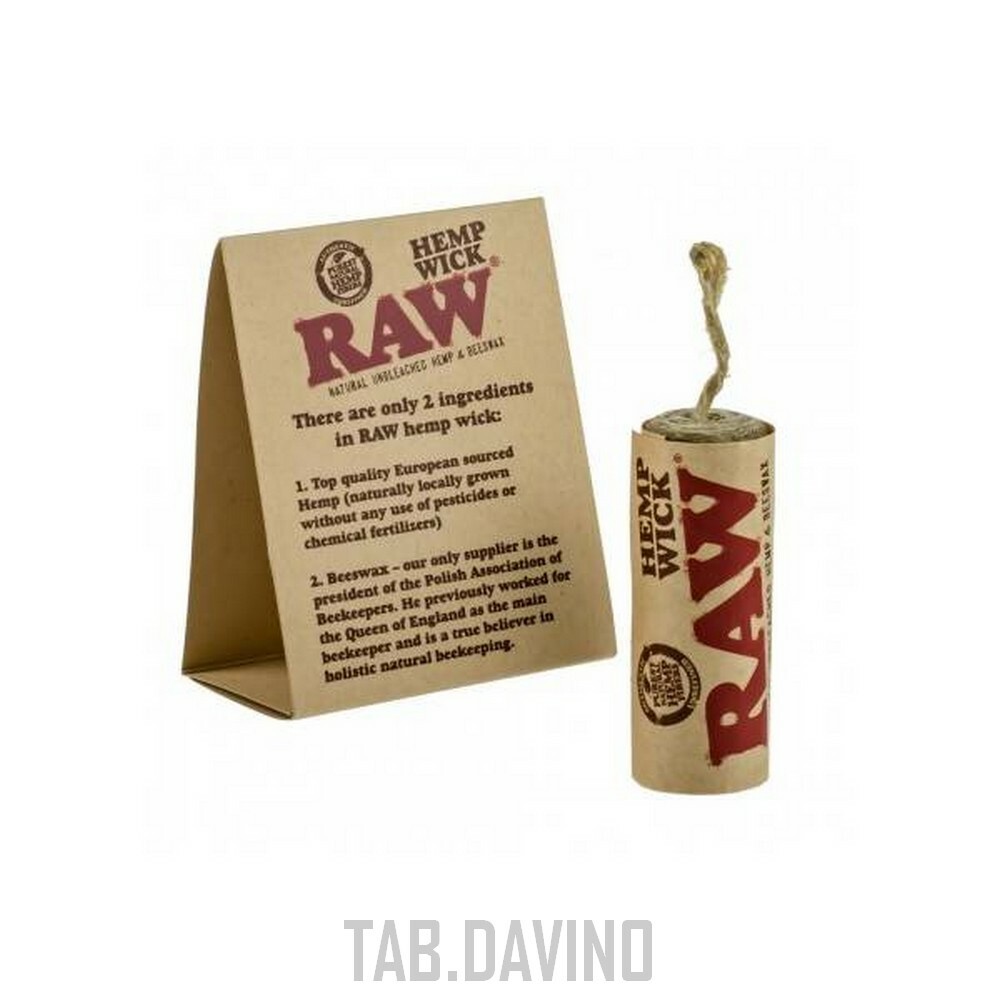 RAW WICK 6 METRI 2 ROTOLINI BIO CERA API