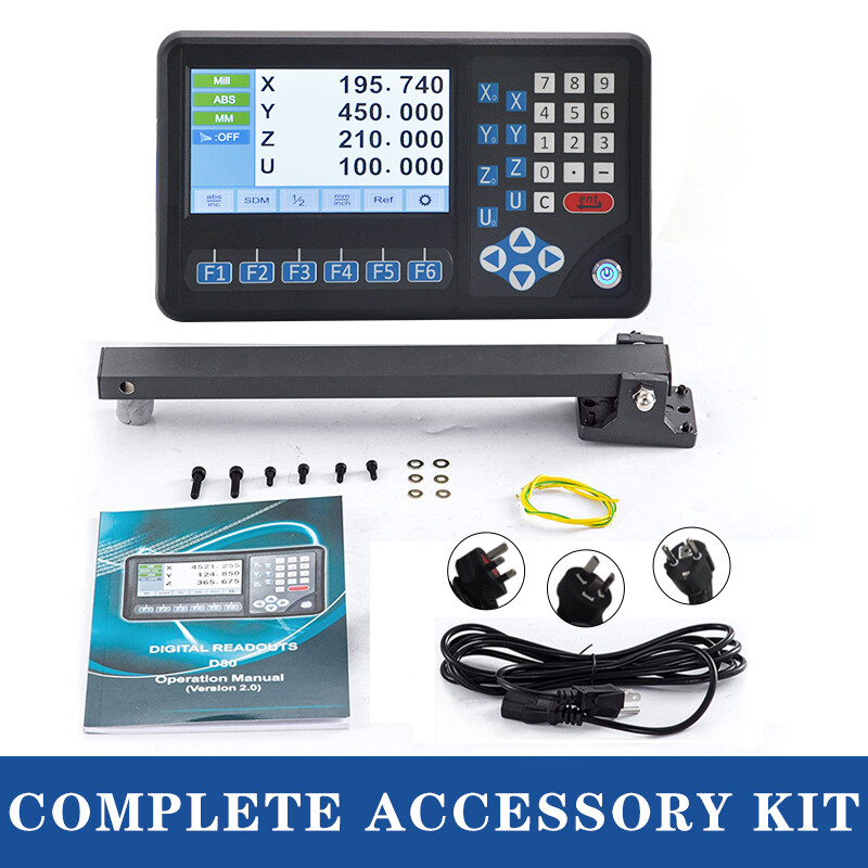 1UM Linear Scale Encoder Digital Readout Display DRO 2/3/4Axis Lathe Mill Drill