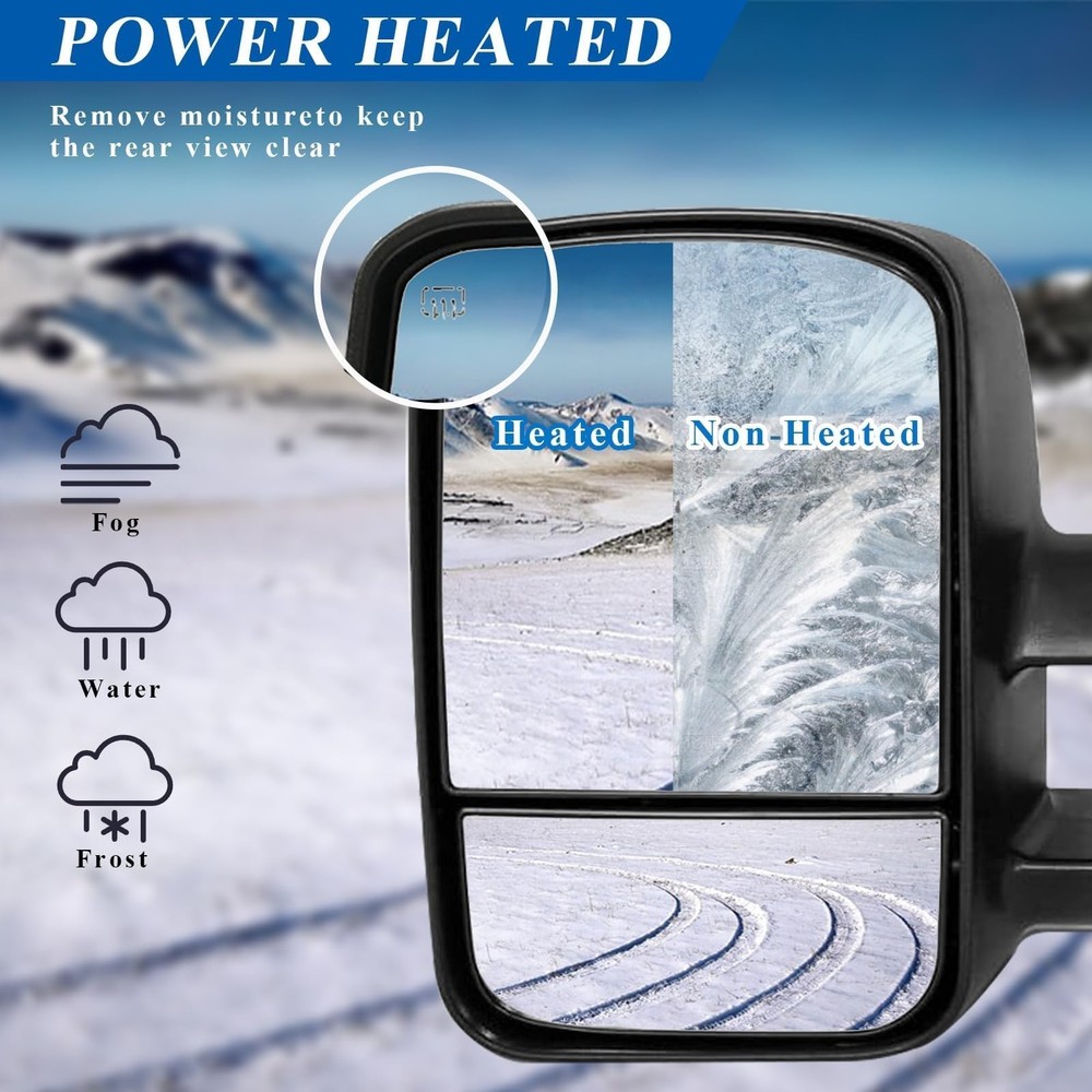 Pair Set Towing Side View Mirror for 2003-2006 Chevy Silverado fit 2007 Classic