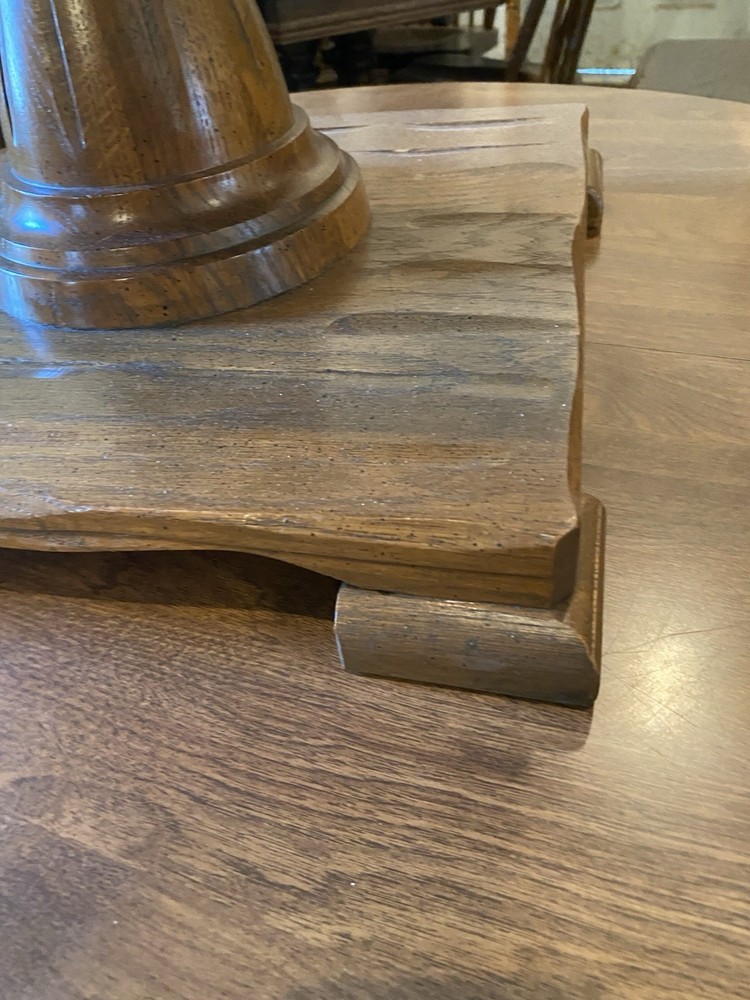 A Brandt Ranch Oak Pedestal End Table - Nice!