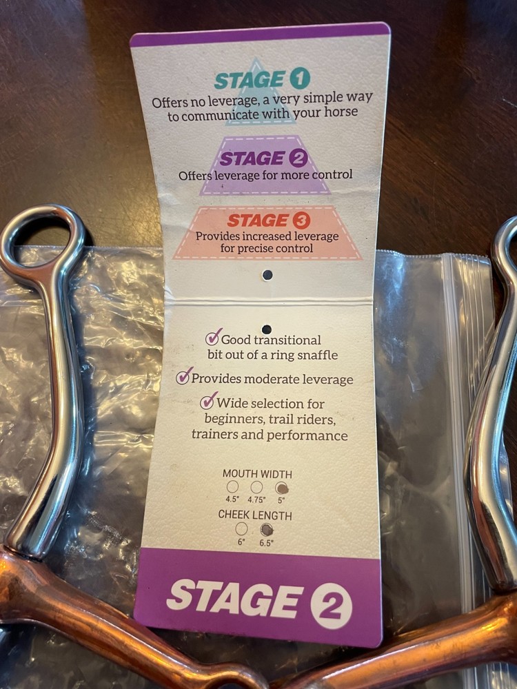 Copper Mouth Tom Thumb 5" Snaffle Bit for Training Stage 2