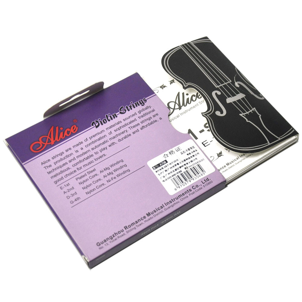 2 Sets of Alice A708 Professional Violin Strings 5-string Set E1a E1b A2 D3 G4