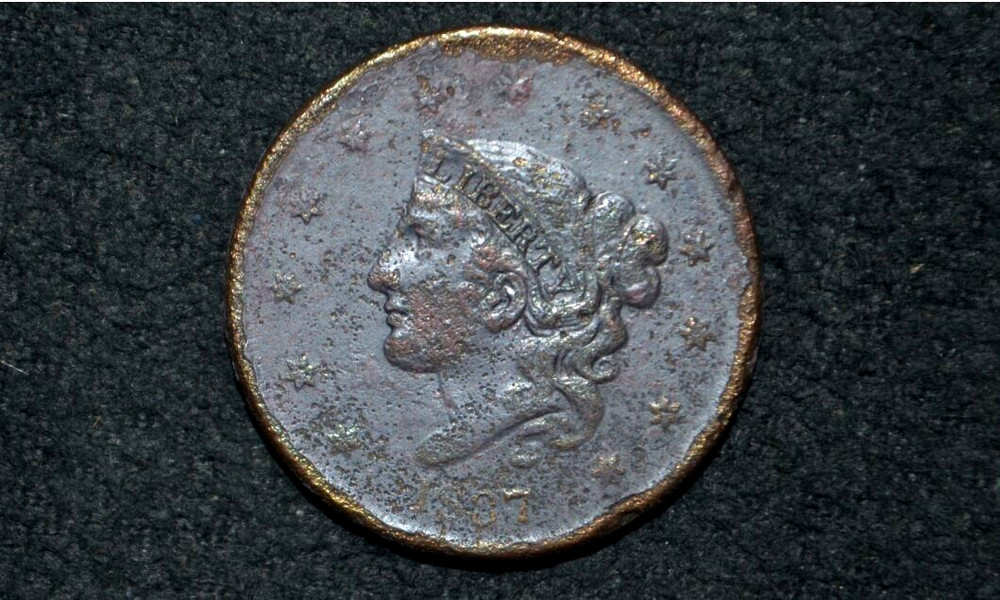 1837 Large Cent ** Plain Cord - Medium Letters ** VF Details ** FREE SHIPPING