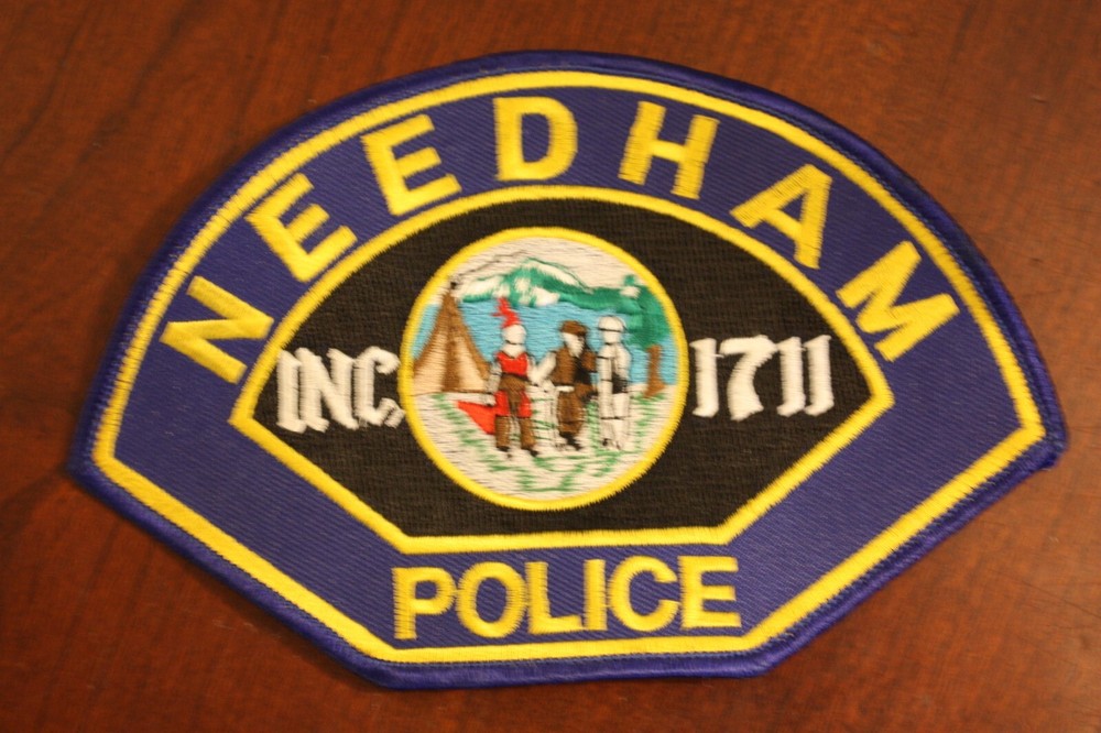 VINTAGE NEW NEEDHAM MA MASSACHUSETTS POLICE PATCH
