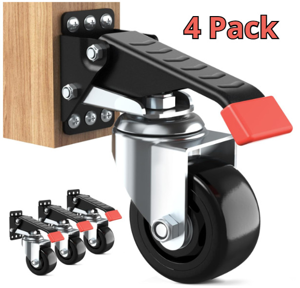 Workbench Casters Kit 920 Lbs Retractable Casters Heavy Duty Bench Caster Wheels