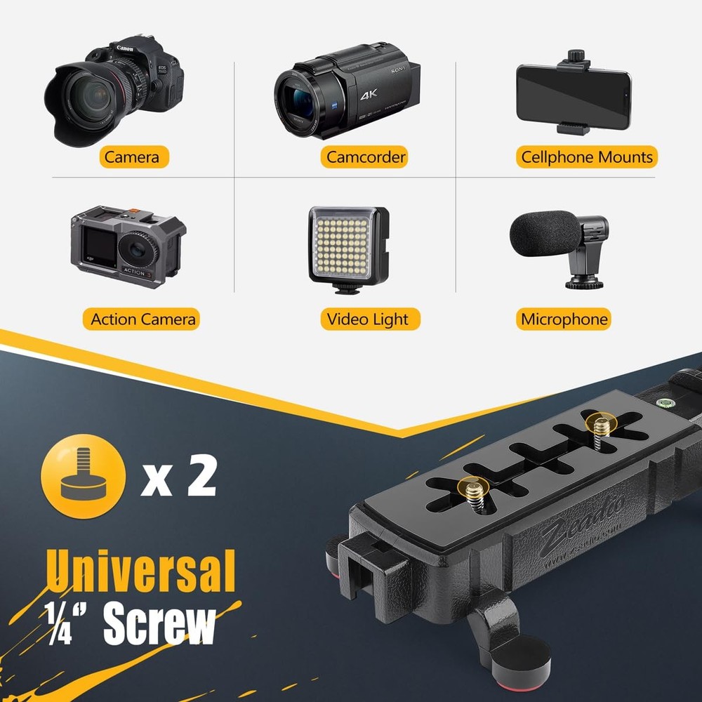 Zeadio Video Action Stabilizing Handle Grip Handheld Stabilizer with Black