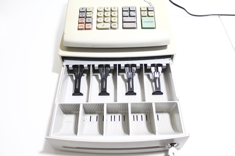 Sharp XE-A102 Electronic Cash Register With Keys *AS IS* Shows L0000000 Error