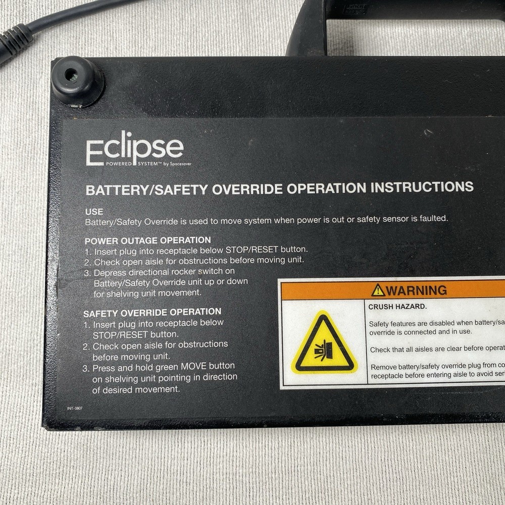 Spacesaver Eclipse Powered System Override Int-0807 900293.001