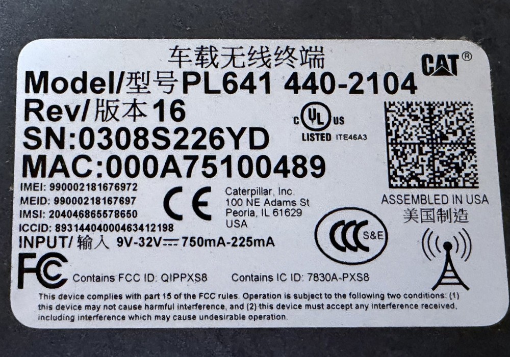 Caterpillar CAT : 440-2104 Electronic Control Assembly | Product Link ECM Module