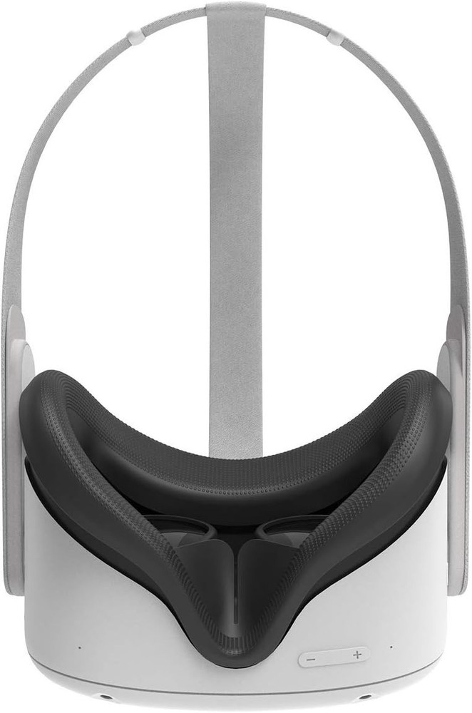 Face Cushion Pad Replacement Compatible with Oculus Quest 2, Silicone Black