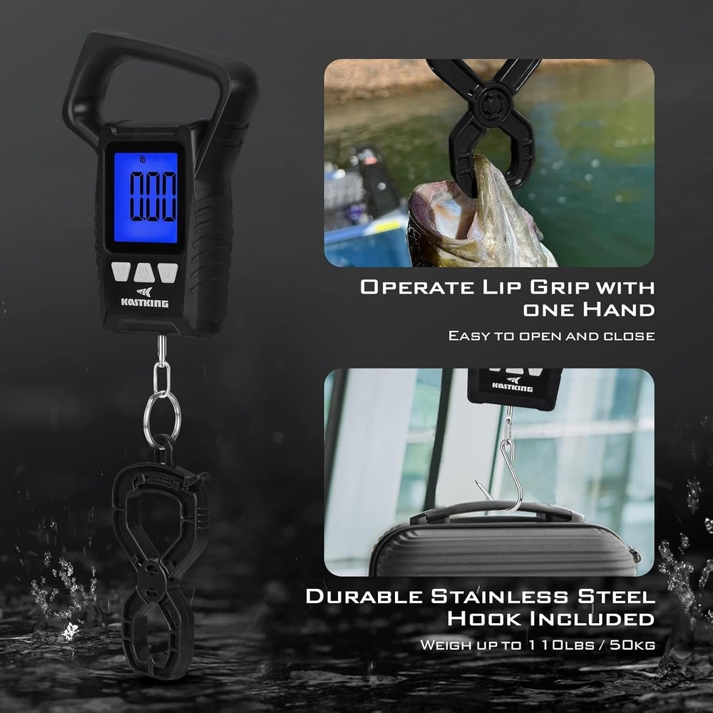 Floating Fish Scale with 2.5" LCD – Multi-Mode Measurement, Stores 9 Weights