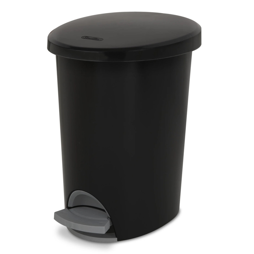 (2 pack) Trash Can, 2.6 Gallon Plastic Garbage Bucket Bin with Step Lid