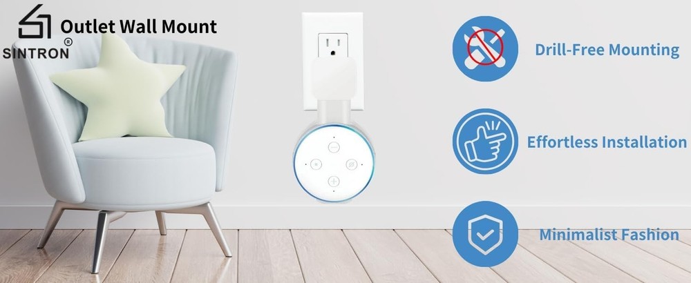 Elegant Wall Mount Holder for Dot 3 & Google Mini - Space-Saving Solution