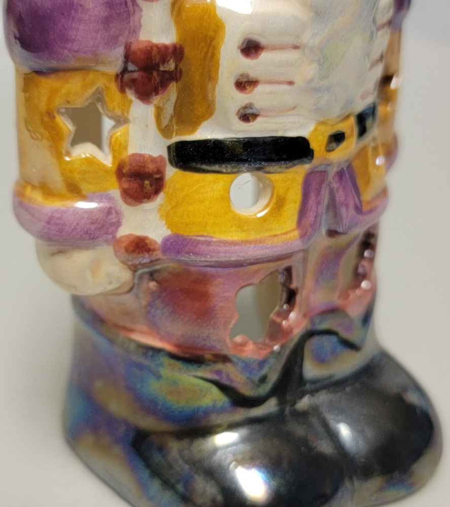 Handpainted Nutcracker Voltive Candle Illuminator Decor Cover 4.25in