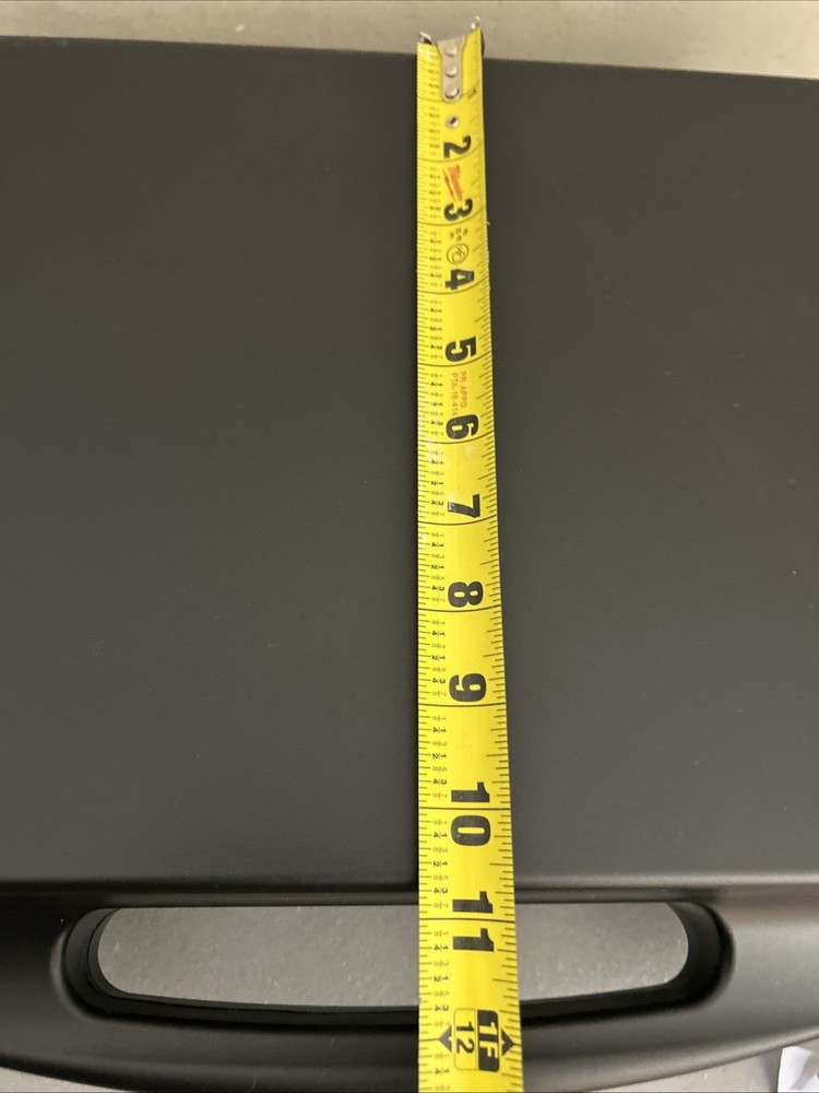 Plastic portable storage or tool box with red snap locks