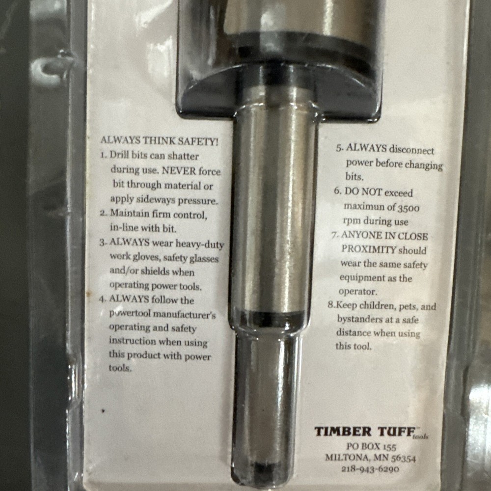 Timber Tuff 1-1/2” Forstner Bit