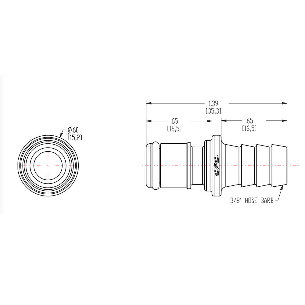 2X Kangen Machine Quick Connects 3/8 Adapter - Quick Connector Pair