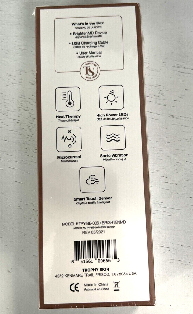 Trophy Skin Brighten MD Multi-Function Eye Face & Neck Tool New