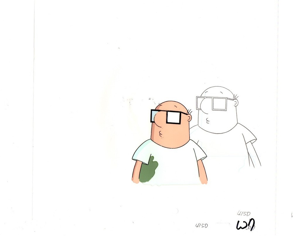 DILBERT Animation 2 Cels: DILBERT & WALLY Elbonian mud