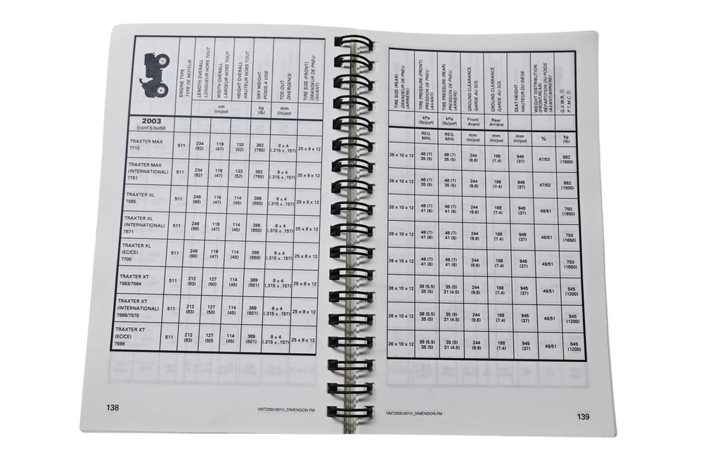 Aftermarket 219100168 Specification Booklet 1999 2003