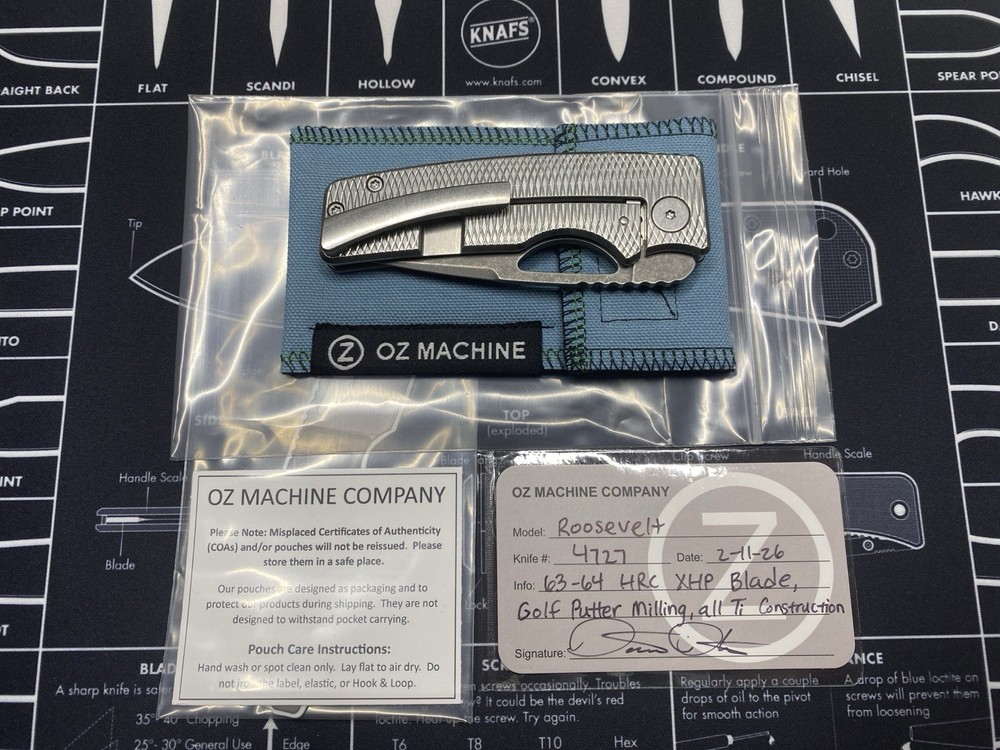 OZ Machine Co - Roosevelt / Stonewashed Golf Putter Scale / Dark Stonewashed XHP