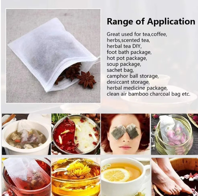 400-100 Disposable Tea Bag Empty Drawstring Filter Paper for Loose Leaf Tea US