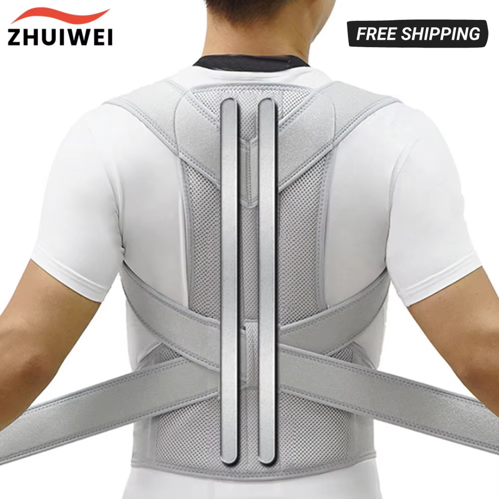 Adjustable Posture Corrector Low Back Support Shoulder Brace Belt for Men Women