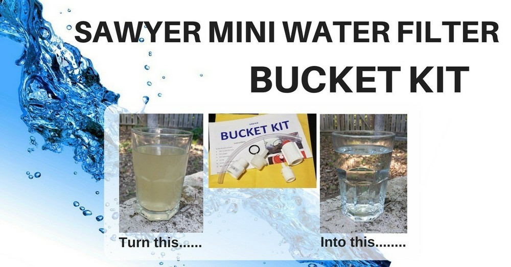 2 PACK Sawyer Mini Water Filter Bucket Conversion Kit | SURVIVAL | PREPARE