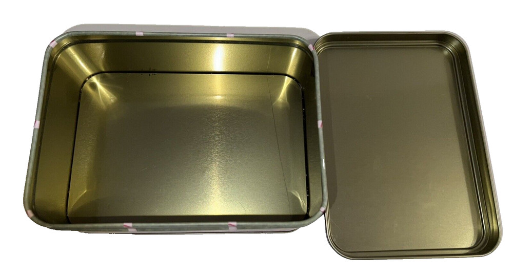 The Lindy Bowman Co. Rectangular Metal Container Christmas Teddy Bears