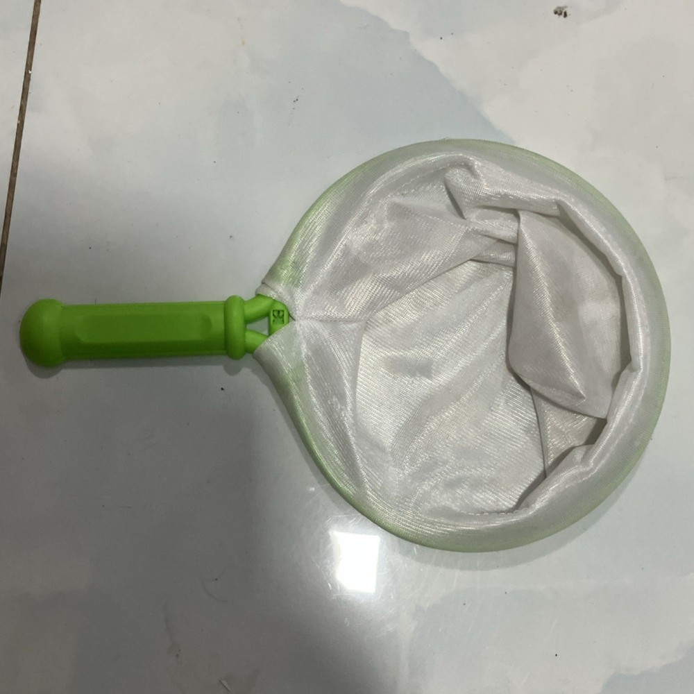 Handheld Green Pool Leaf Rake/Net Plastic Nylon White Mesh Includes Leaf Net