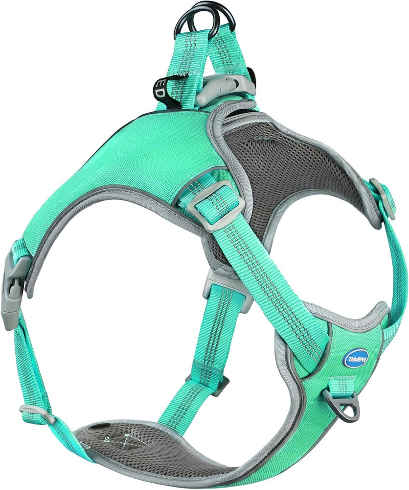 No-Pull Harness, Escape Proof Step-In Reflective Dog Vest Adjustable Breathable