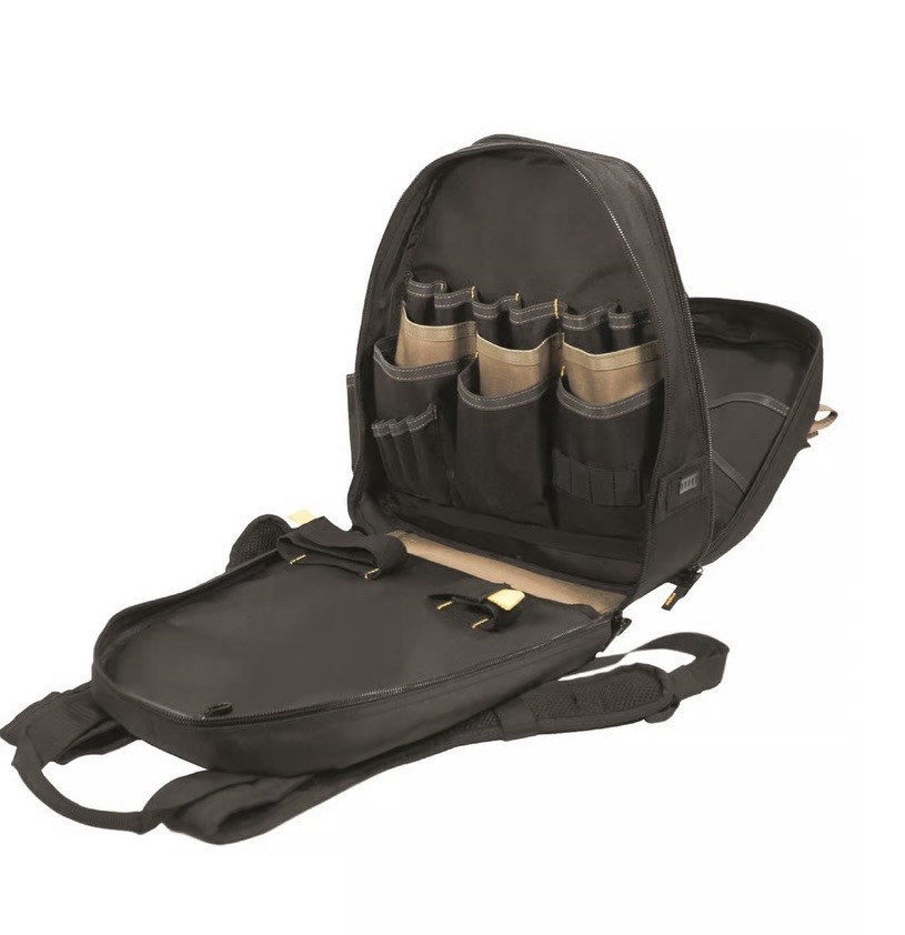 Custom Leather Craft Toolworks 1134 Deluxe Tool Backpack; 44 Pocket - EUC