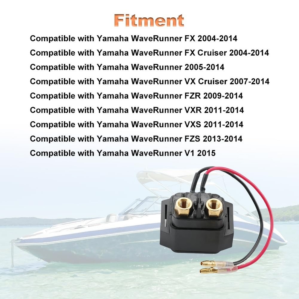 WATERWICH Starter Solenoid Relay Compatible with Yamaha Wave Runner FX FZR VX VX