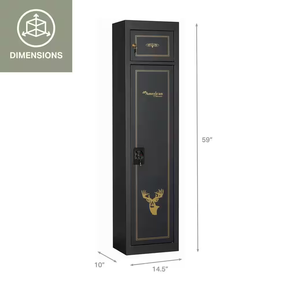 5-Gun Locking Metal Security Cabinet
