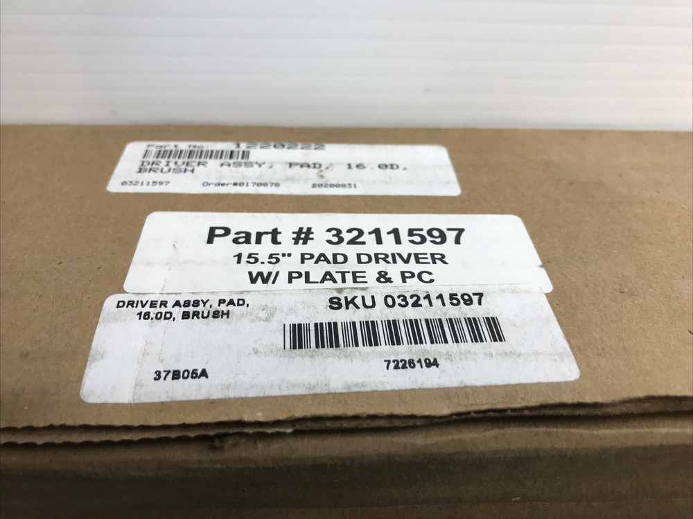 3211597 15.5” Pad Driver W/ Plate