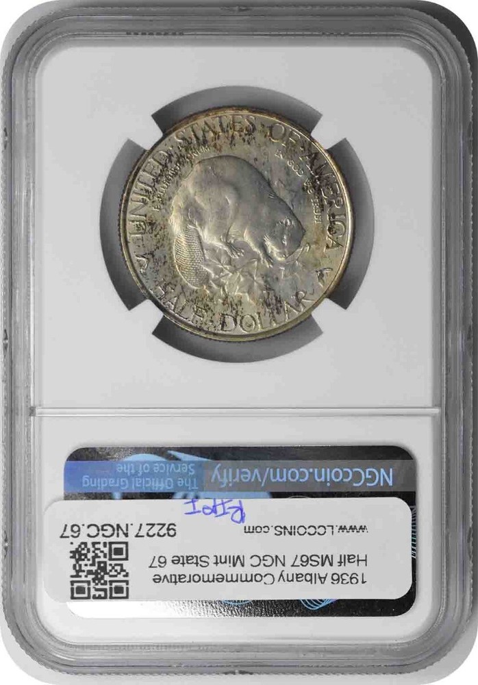 Albany Commemorative Silver Half Dollar 1936 MS67 NGC
