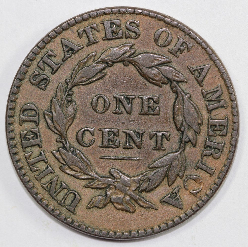 1828 1c N-2 Coronet or Matron Head Large Cent