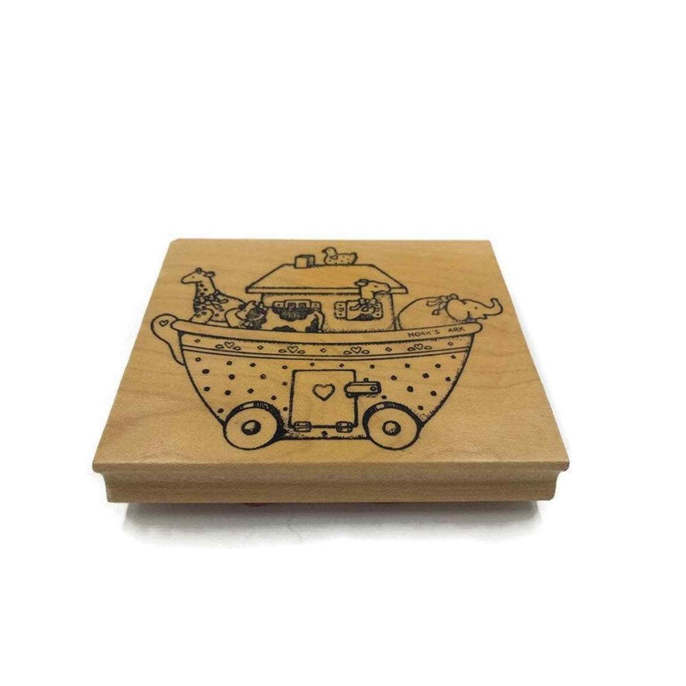 Noahs ark rubber stamp