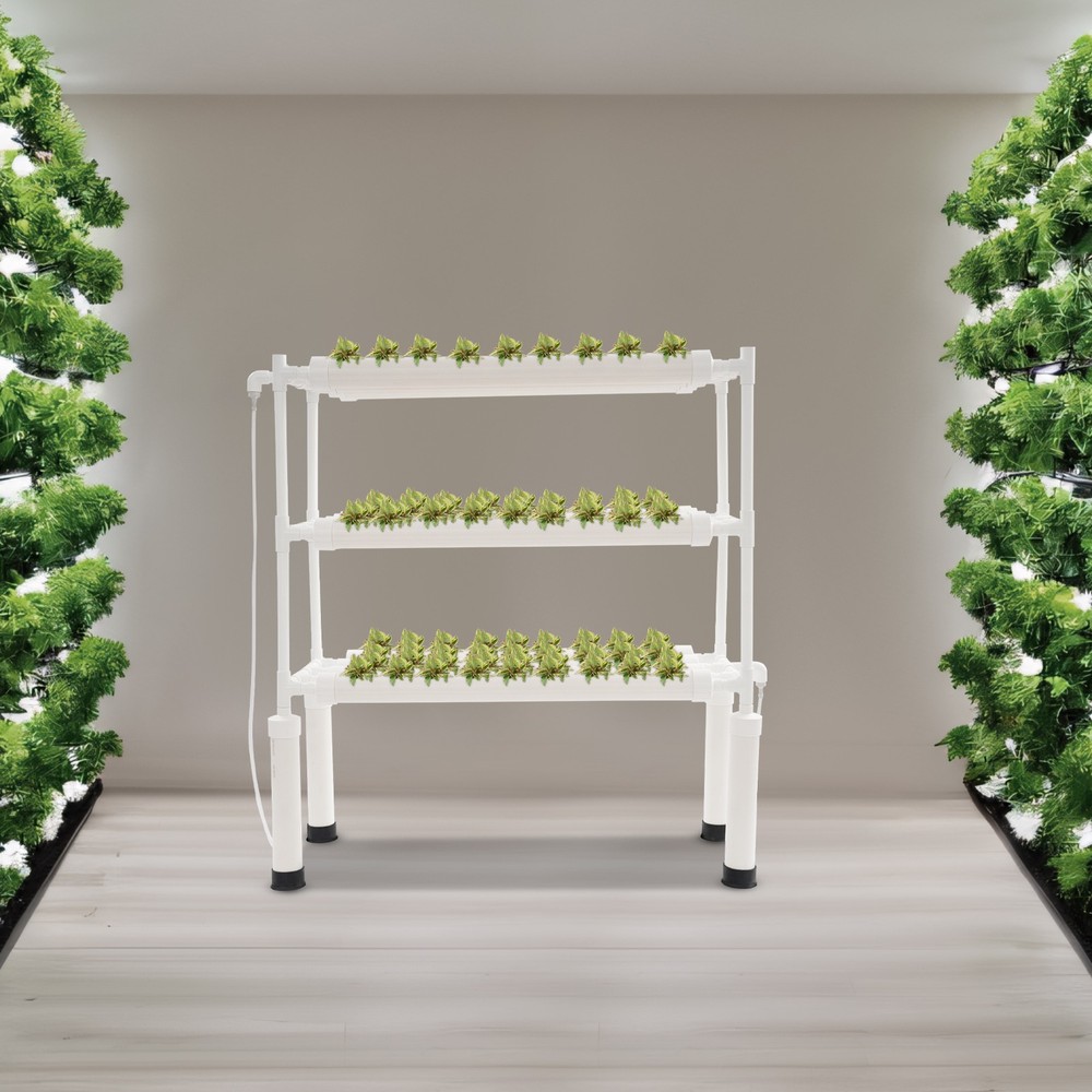 108 Planting Sites Hydroponic Grow Kit System Water Pump & Timer 3 Layer