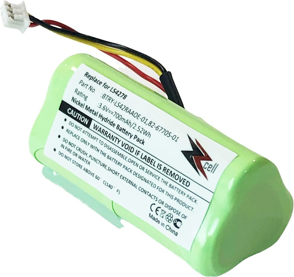 4-Pack ZZcell™ Bar Code Scanner Battery For Symbol LS4278 / BTRY-LS42RAAOE-01