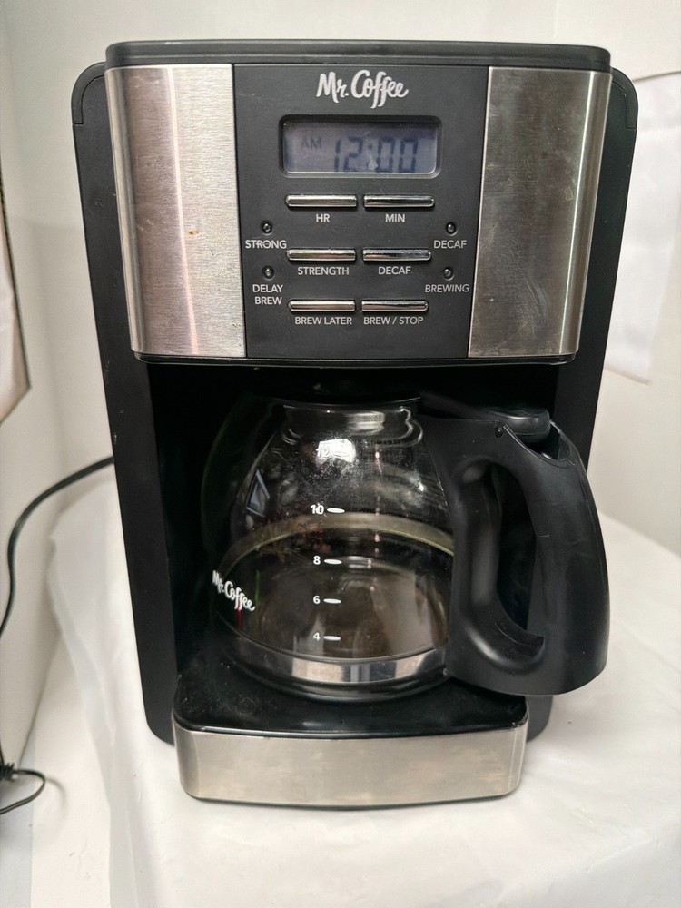 Mr Coffee 12-Cup Programmable Coffee Maker Stainless Steel Digital Works