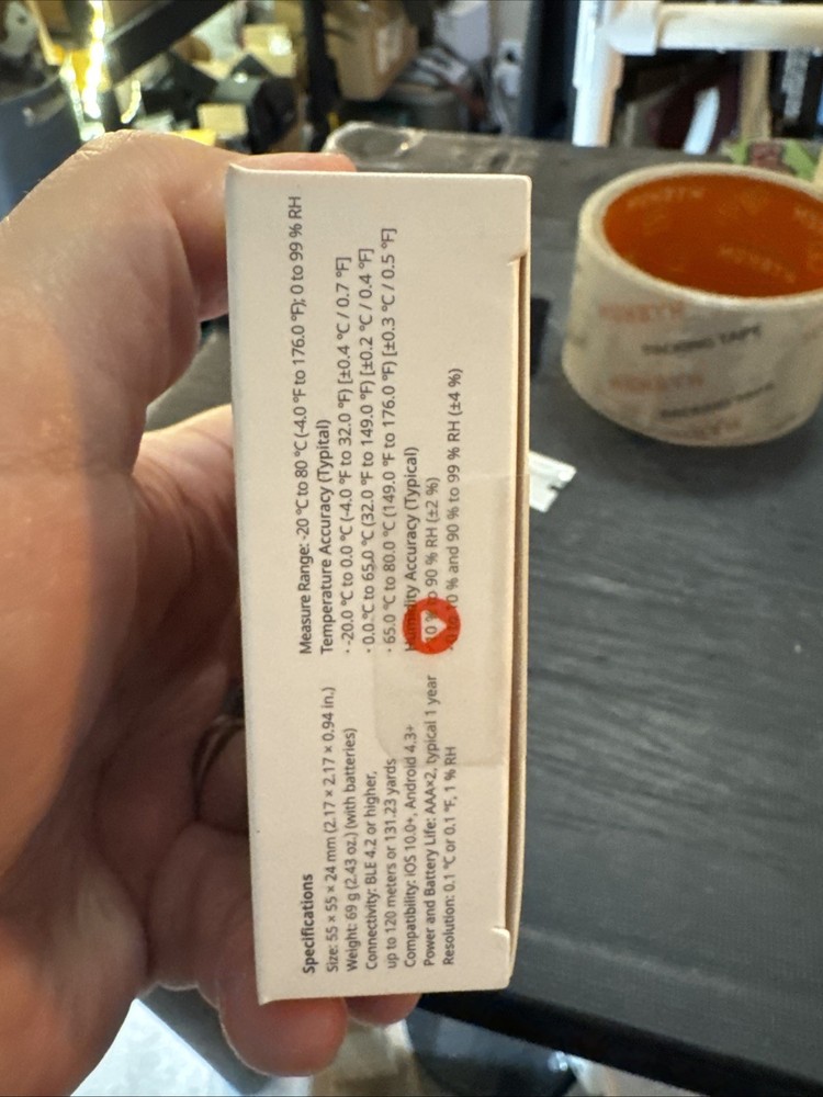 Hygrometer Thermometer Alexa by SwitchBot - iPhone Android Wireless Temperature