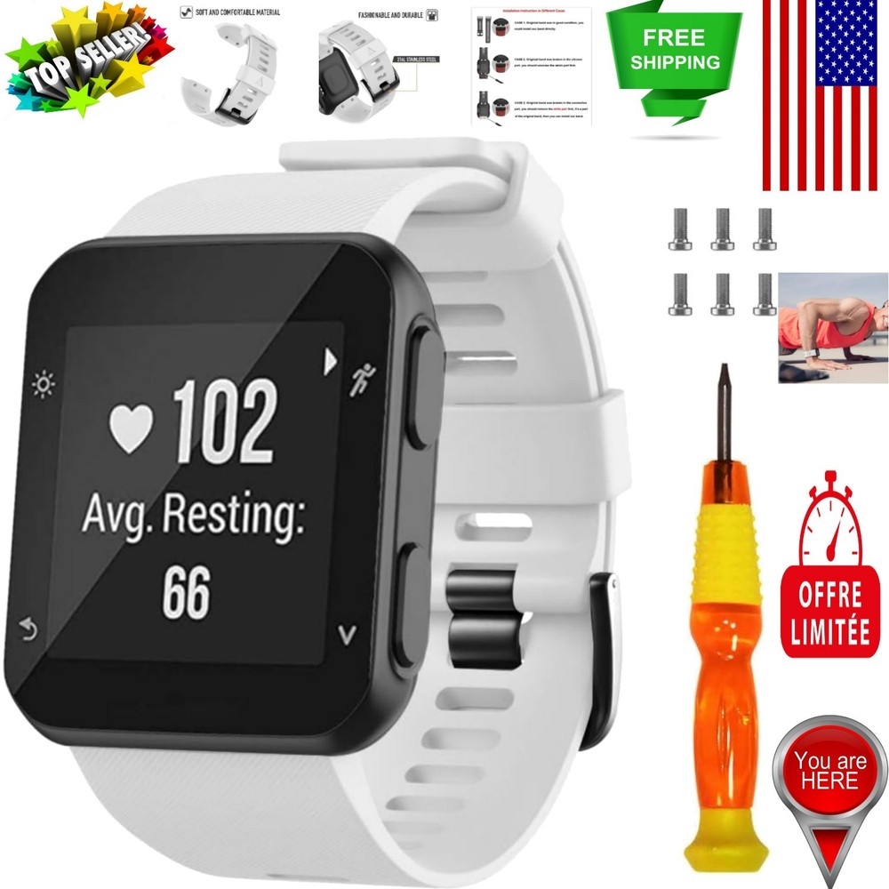 Comfortable Silicone Replacement Strap for Garmin Forerunner 35 - Unisex Design