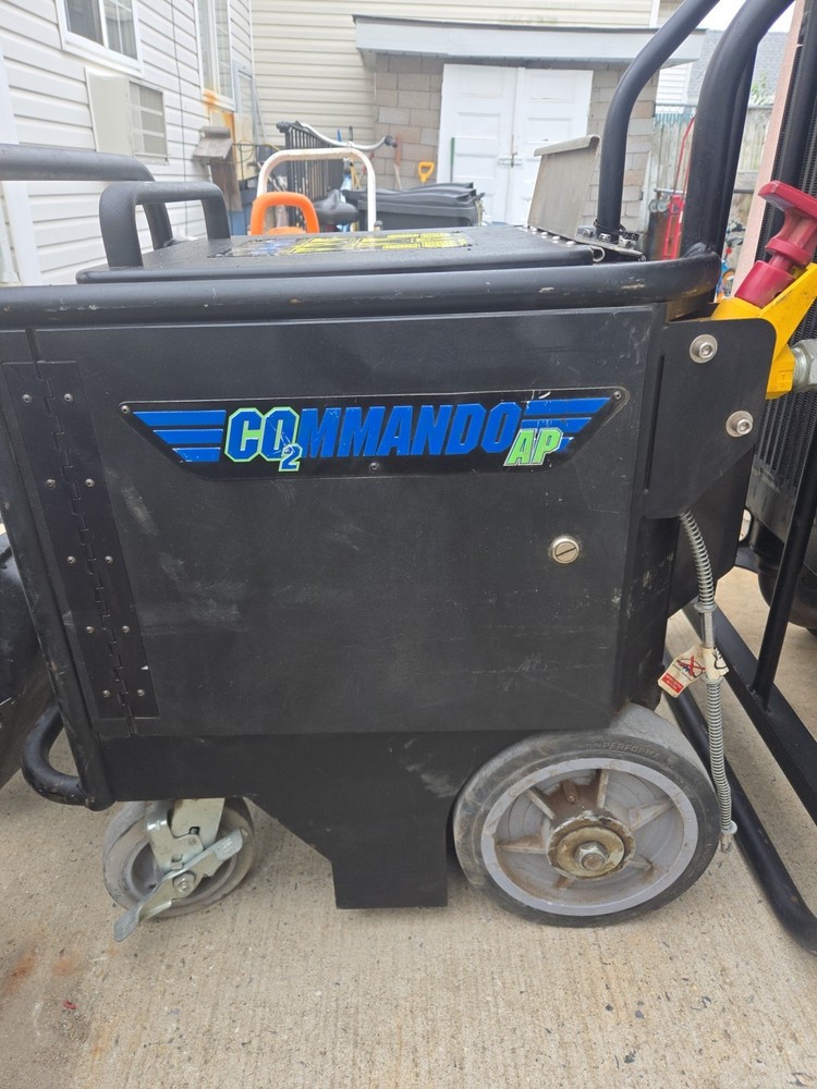 2017 dry ice blasting machine, aftercooler and accessories used.
