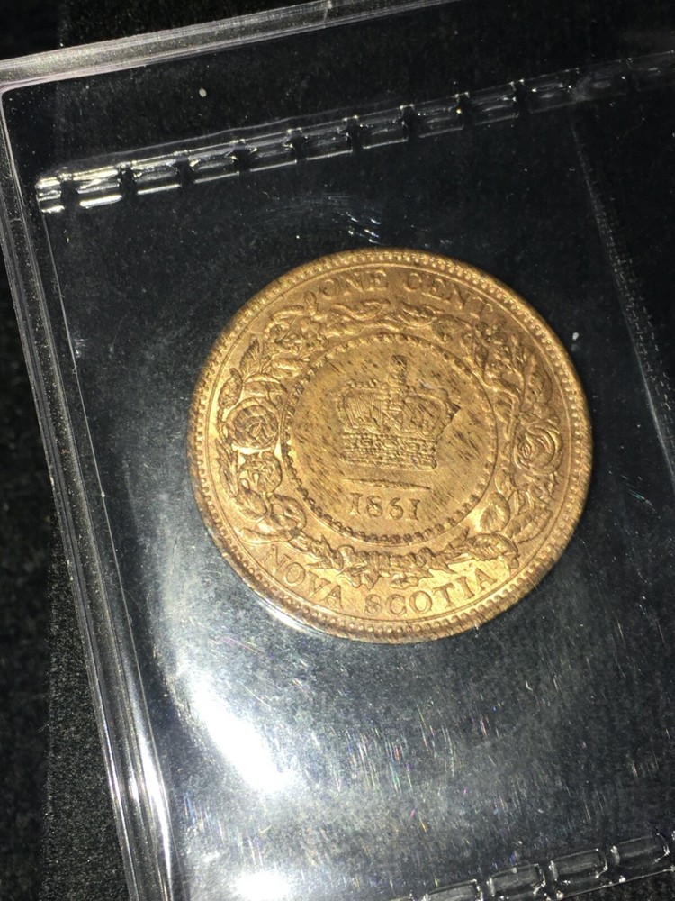 1861 Nova Scotia, 1 Cent Large Bud, ICCS Graded, **MS-64**
