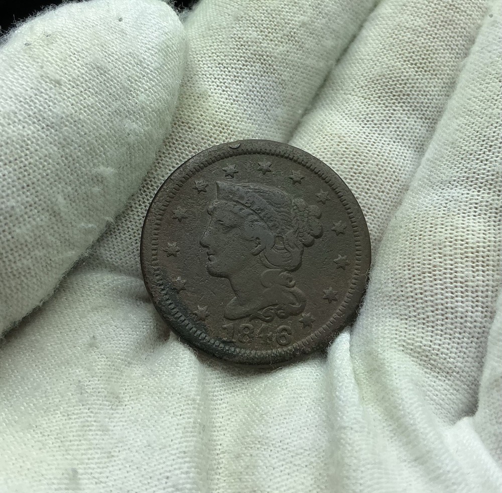 1846 Braided Hair Large Cent E310
